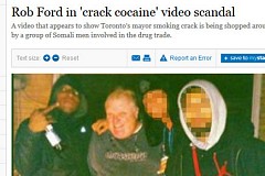 Toronto: une vidéo montre le maire en train de fumer du crack Toronto: une vidéo montre le maire en train de fumer du crack